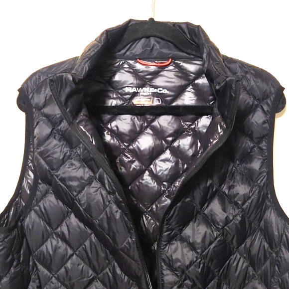 Hawke & Co Down Packable Puffer Zip Up Vest Black & Gray Men's Size Large - Picture 2 of 11